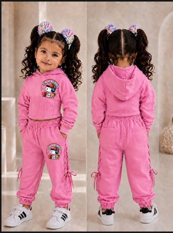 Look Fresa: Conjunto hoodie corset fucsia TN Kairos · Jogger a juego con cintas